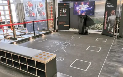 Vollständige Skillcourt Installation in einem modernen Trainingsraum.