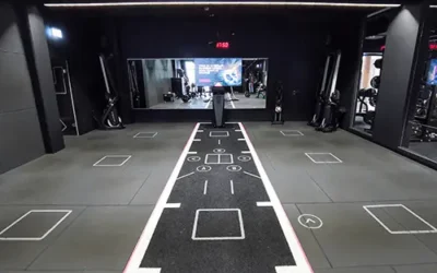 Vollständige Skillcourt Installation in einem modernen Trainingsraum.