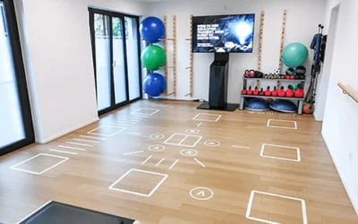 Vollständig eingerichteter Skillcourt-Trainingsbereich.